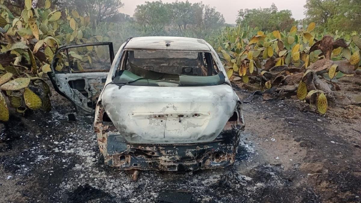 Localizan vehículo y cuerpo calcinados en Nopaltepec 