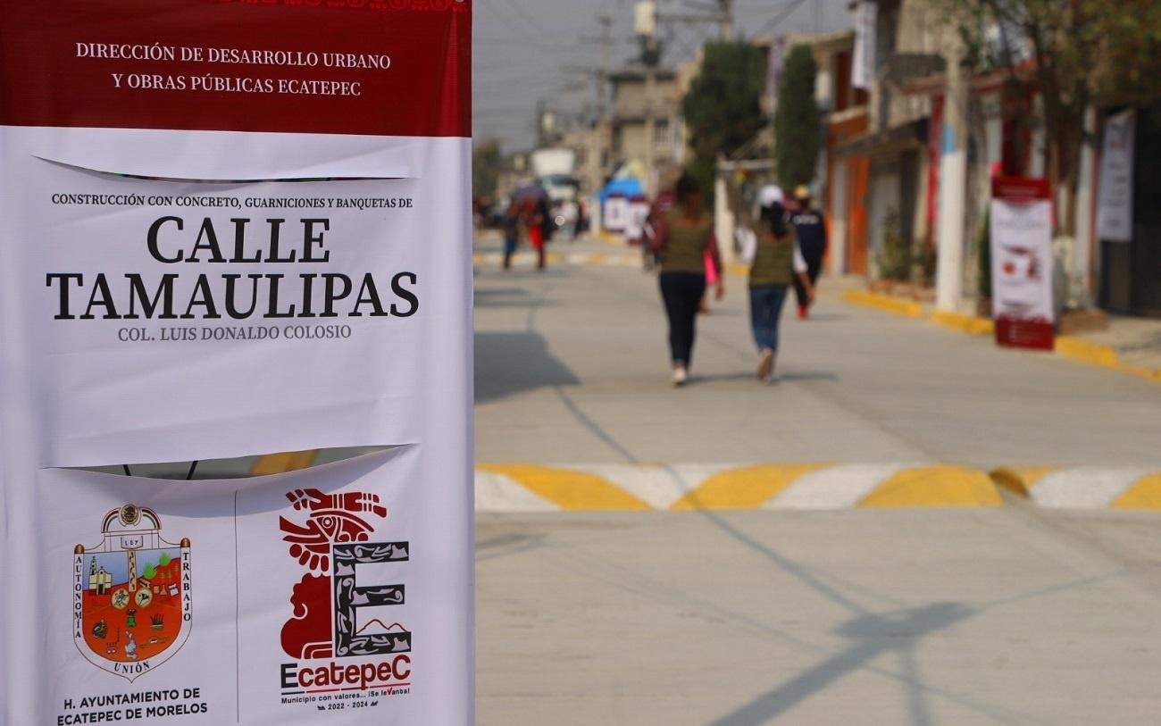 Pavimentan en Ecatepec más de 700 mil metros de calles y avenidas abandonadas durante 30 años