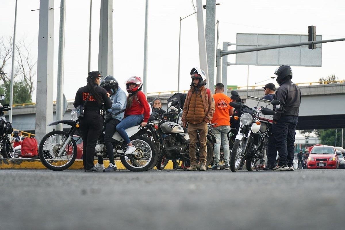 Aplican 708 sanciones a motociclistas en Ecatepec 