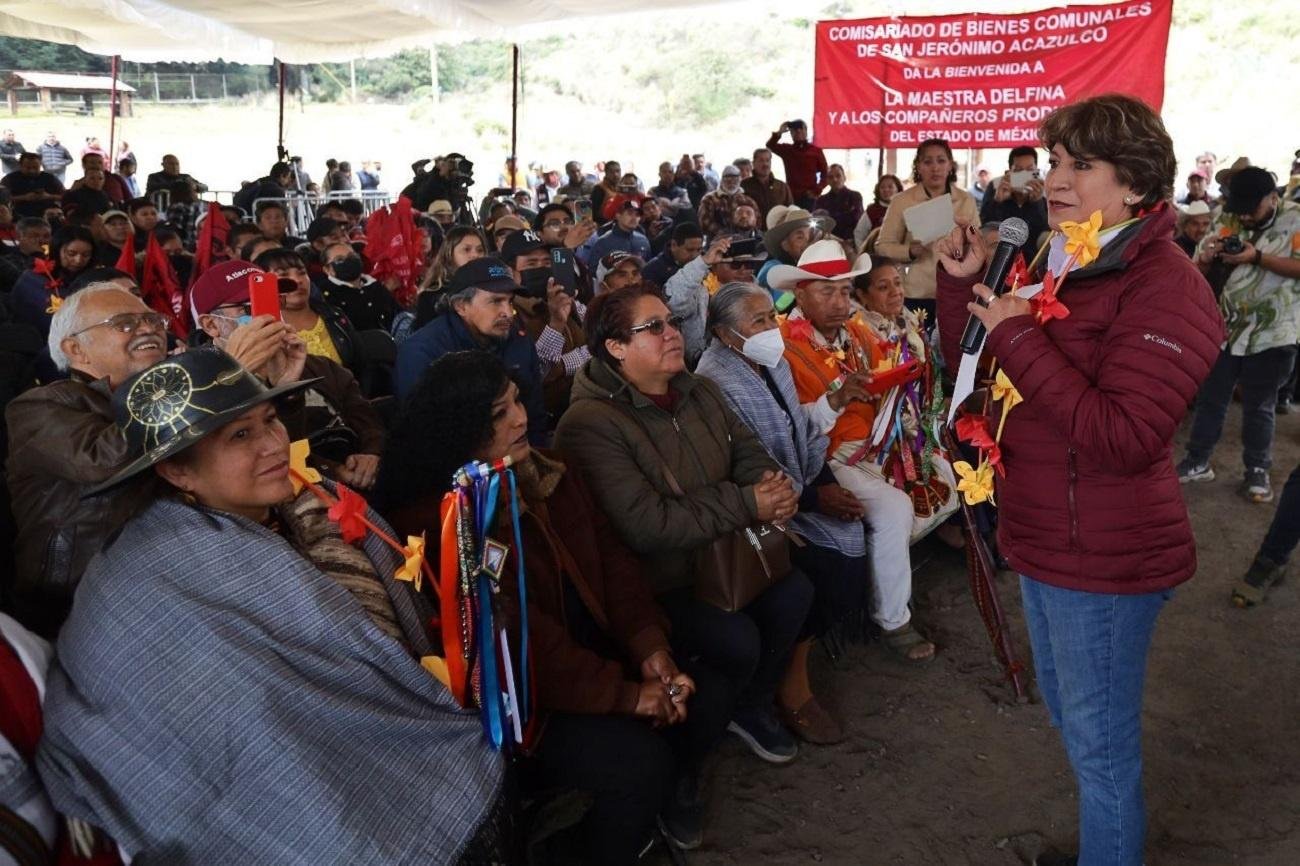 “Sumamos puntos, sumamos apoyos, sumamos fuerza y liderazgos de MORENA”, afirma Delfina Gómez
