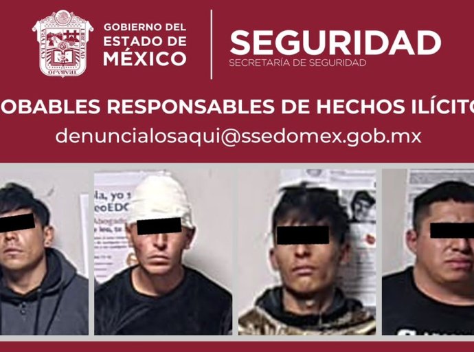 Detenidos Cuatro Individuos por Robo de Vehículo Tras Amenaza con Arma de FuegoTras Amenaza con Arma de Fuego