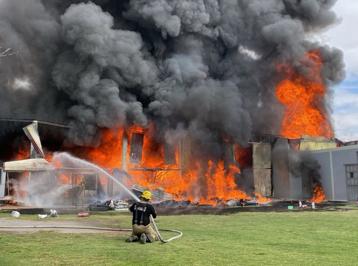 Cuerpos de Emergencia extinguen Incendio en Texcoco