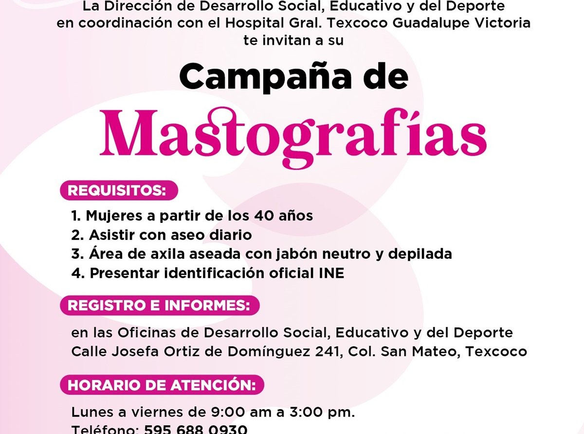 Inicia con Éxito la Campaña de Mastografías en Texcoco