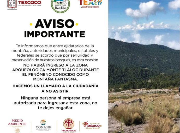 Llamado a No Visitar Monte Tláloc durante "La Montaña Fantasma"