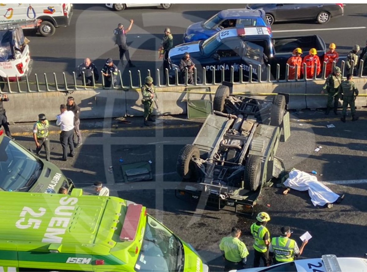 Volcadura de Vehículo Militar Deja un Soldado Muerto y Cinco Heridos