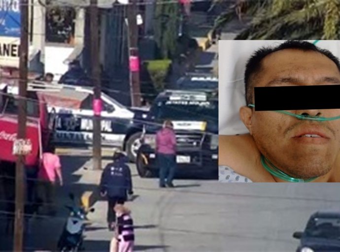 Detenido por Robo de Vehículo, Sujeto Resulta Herido por Proyectil de Arma de Fuego