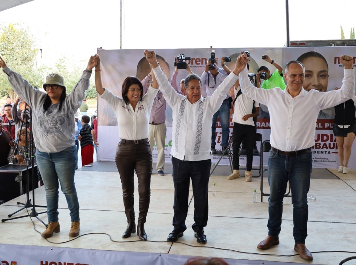 Candidatos de Morena, PT y Verde Hacen Frente Común en Texcoco