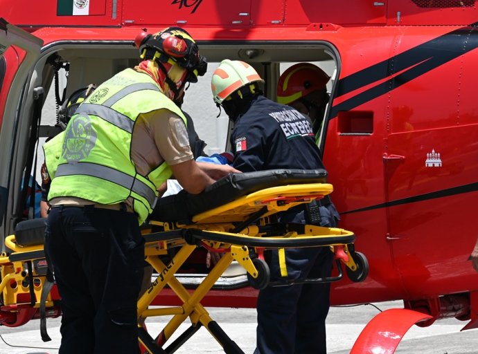Hombre con Quemaduras Trasladado en Helicóptero Jaguar 1
