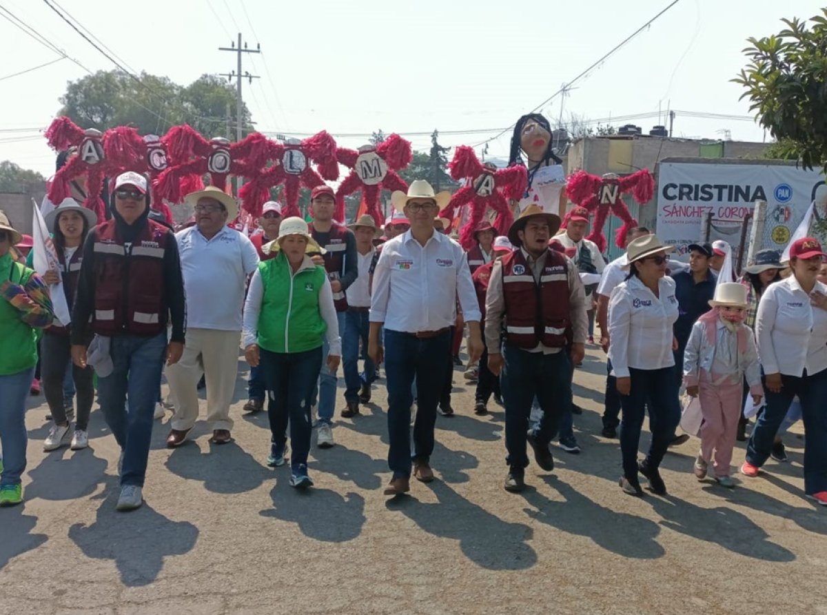 Blanca Osorio y Osvaldo Cortés Encabezan Marcha por la Continuidad Política en Acolman