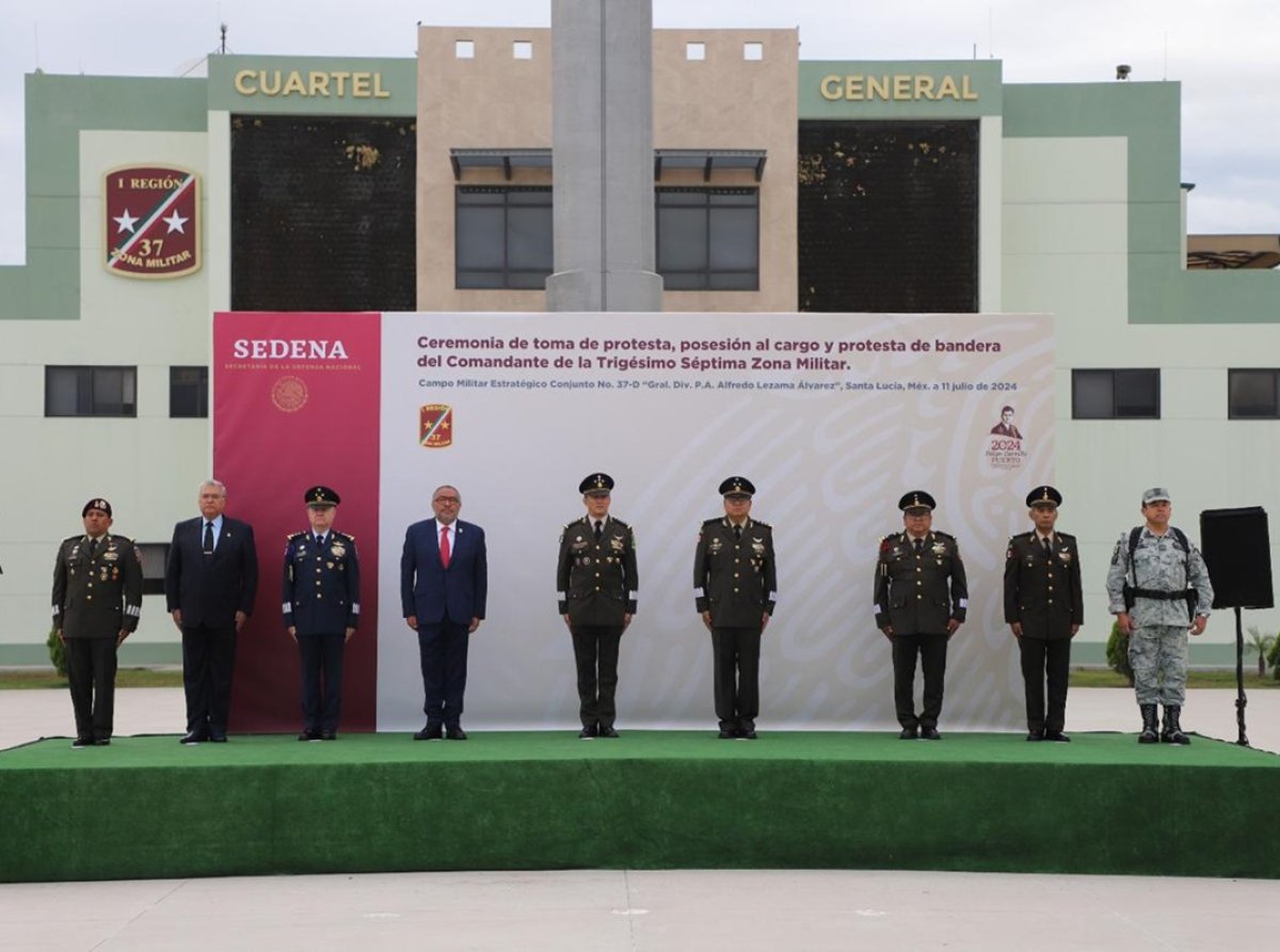 Asume Nuevo Comandante en la 37/a. Zona Militar de Santa Lucía