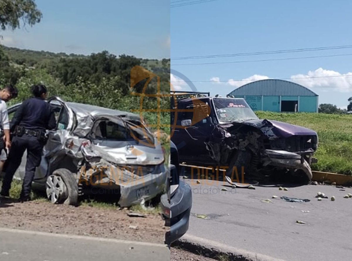 Accidente en Axapusco: Familia involucrada en choque de March gris y pick-up