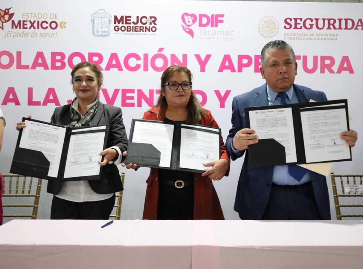 Firman convenio en Tecámac para atención integral de jóvenes en riesgo