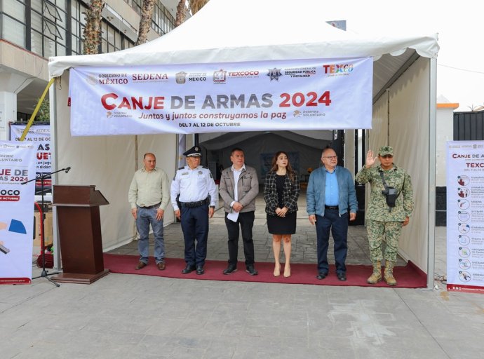 Texcoco se suma al &quot;Canje de armas 2024&quot; para fomentar la seguridad