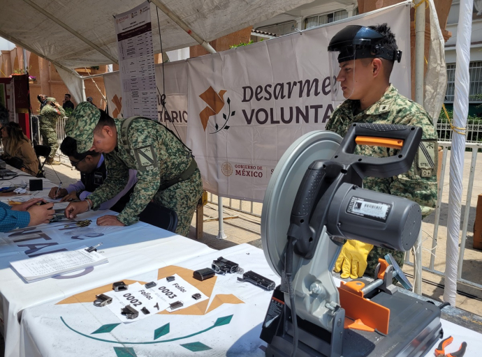 Más de 260 armas retiradas de circulación en el Estado de México mediante campaña de canje