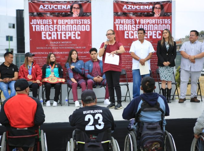 Azucena Cisneros promete respaldo total al deporte en Ecatepec