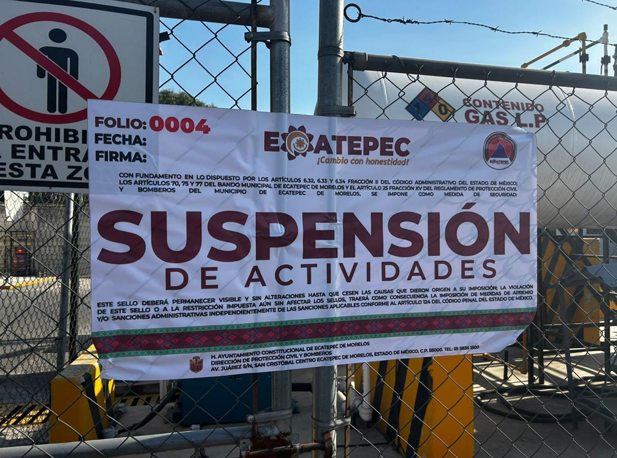 Protección Civil suspende gaseras y gasolineras irregulares en Ecatepec