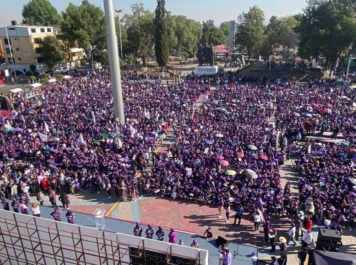 Mujeres de Ecatepec se movilizan en apoyo a Claudia Sheinbaum