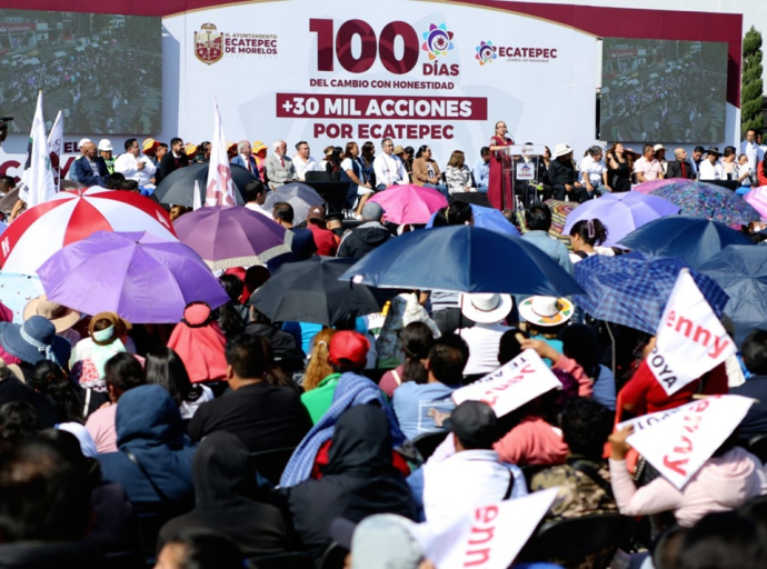 Azucena Cisneros presenta avances en Ecatepec: seguridad, agua, obras y limpieza en primeros 100 días de gobierno