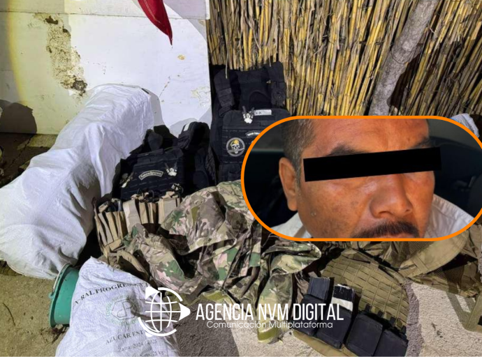 Detienen a sujeto con arsenal y equipo táctico en Oaxaca
