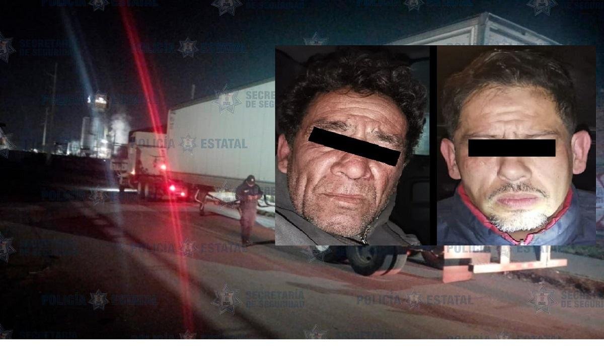 Aseguran tractocamión al parecer utilizado como muro en robos con violencia a transportistas