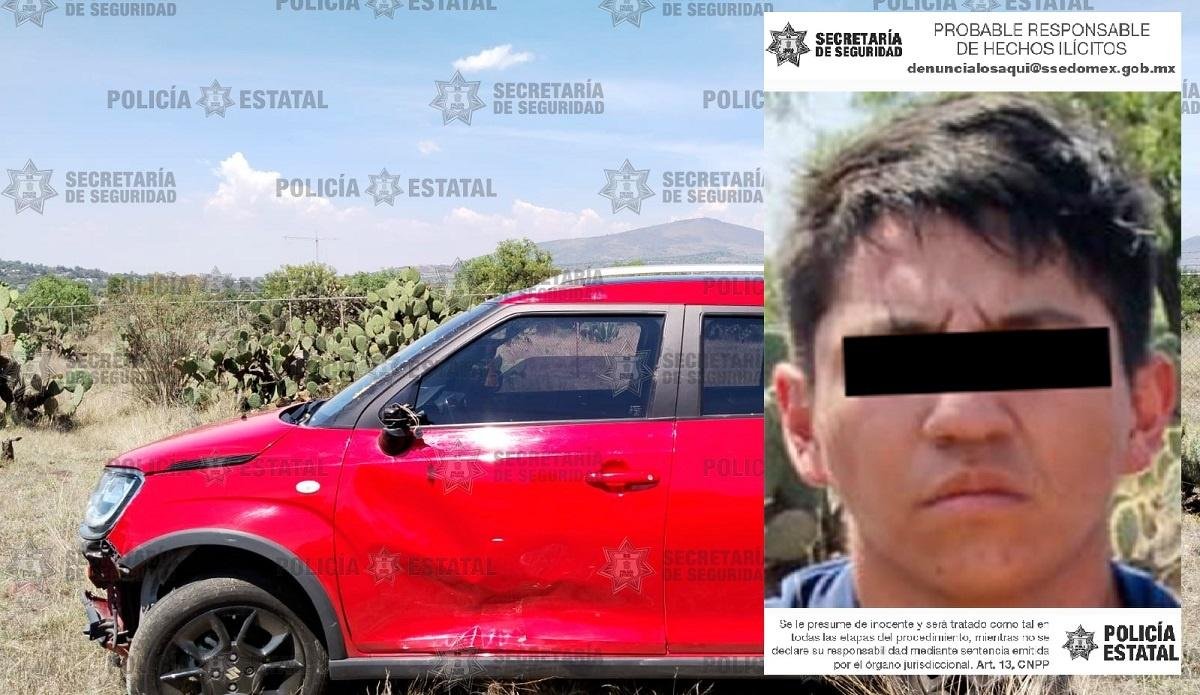 Detienen en Axapusco a sujeto involucrado en robo de vehículo