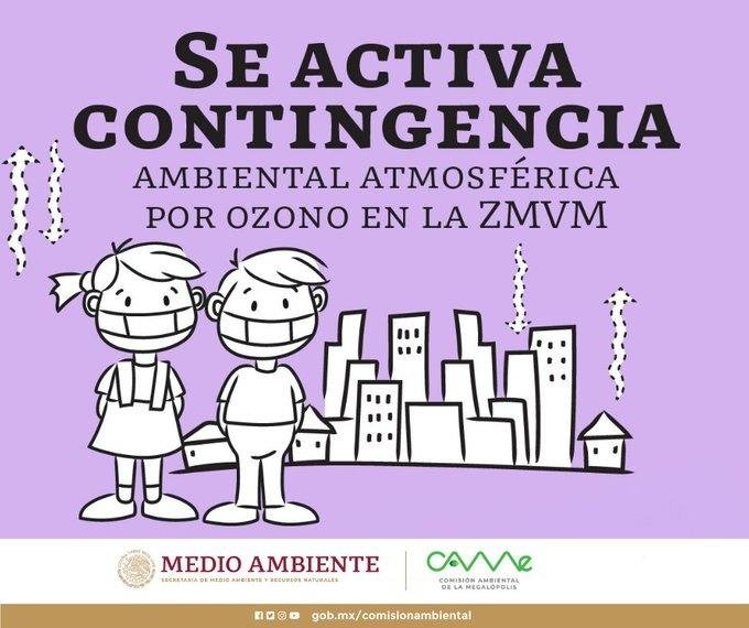 Se activa contingencia ambiental atmosférica por ozono en la ZMVM